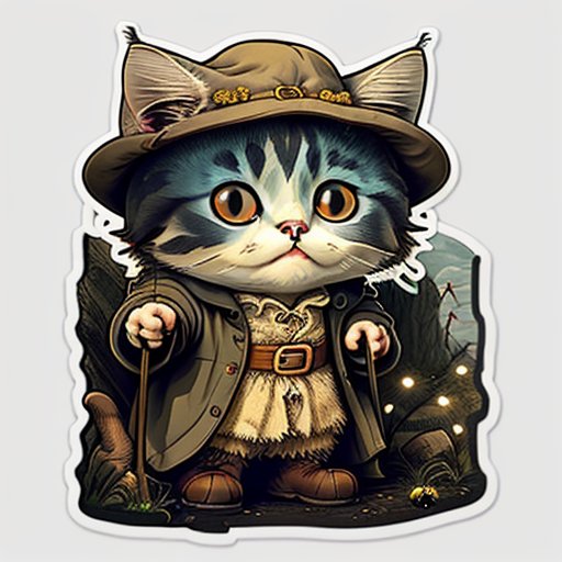 00158-1423606044-cute cartoon sticker of a cat cosplaying as bilbo baggins.jpg